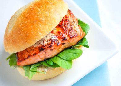 Grilled Salmon-Burger